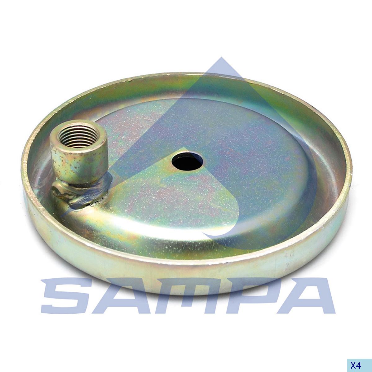 Площадка VOLVO FM10,12/FH12/16 пневморессоры верхняя (пластина) 031.028 (SAMPA)