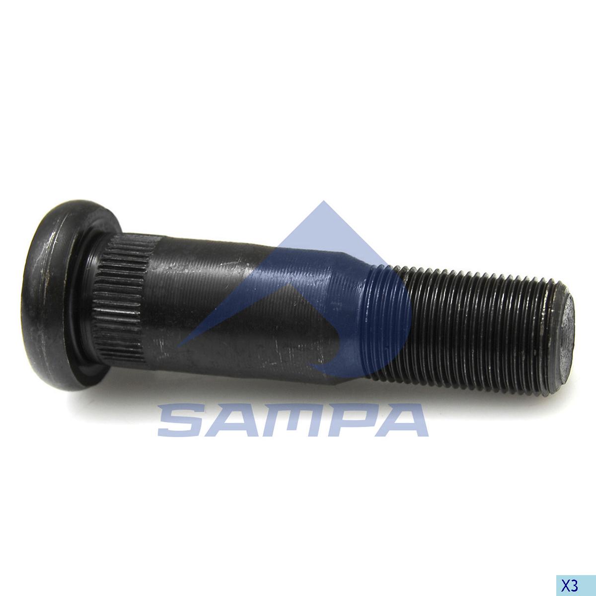 Болт колеса прицепа SMB/FRUEHAUF/GIGANT (M22*1.5*98/89/48) 090.039 (SAMPA)