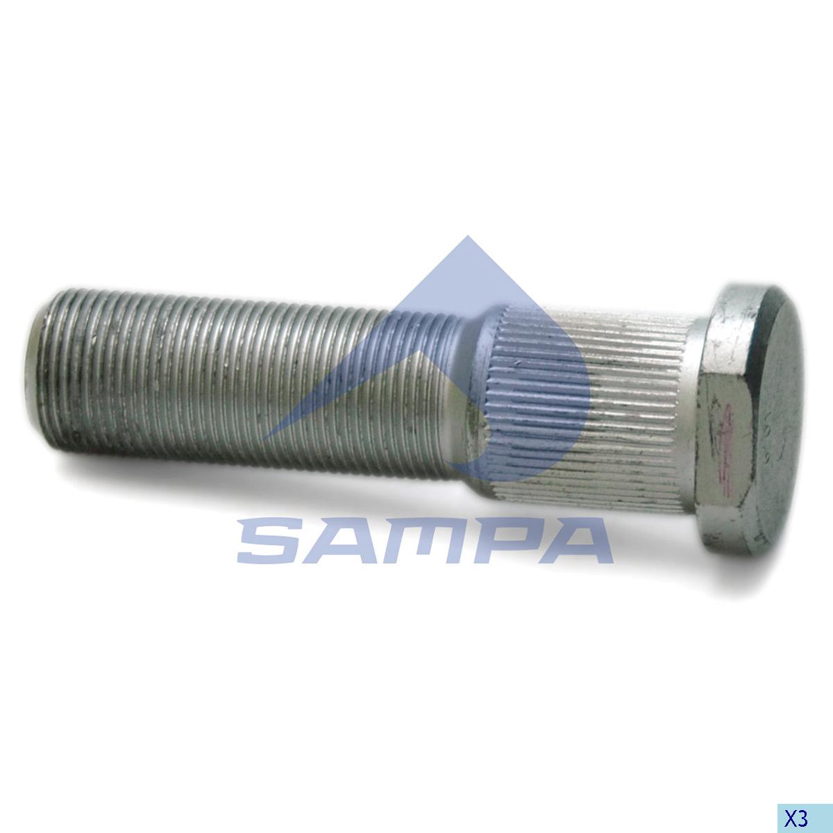 Болт колеса прицепа SMB/FRUEHAUF/GIGANT (M22*1.5*88/89) 090.040 (SAMPA)
