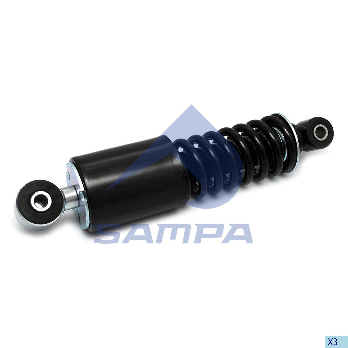 Амортизатор кабины КАМАЗ 5490 передний (с пружиной) 100.164-01 (SAMPA)