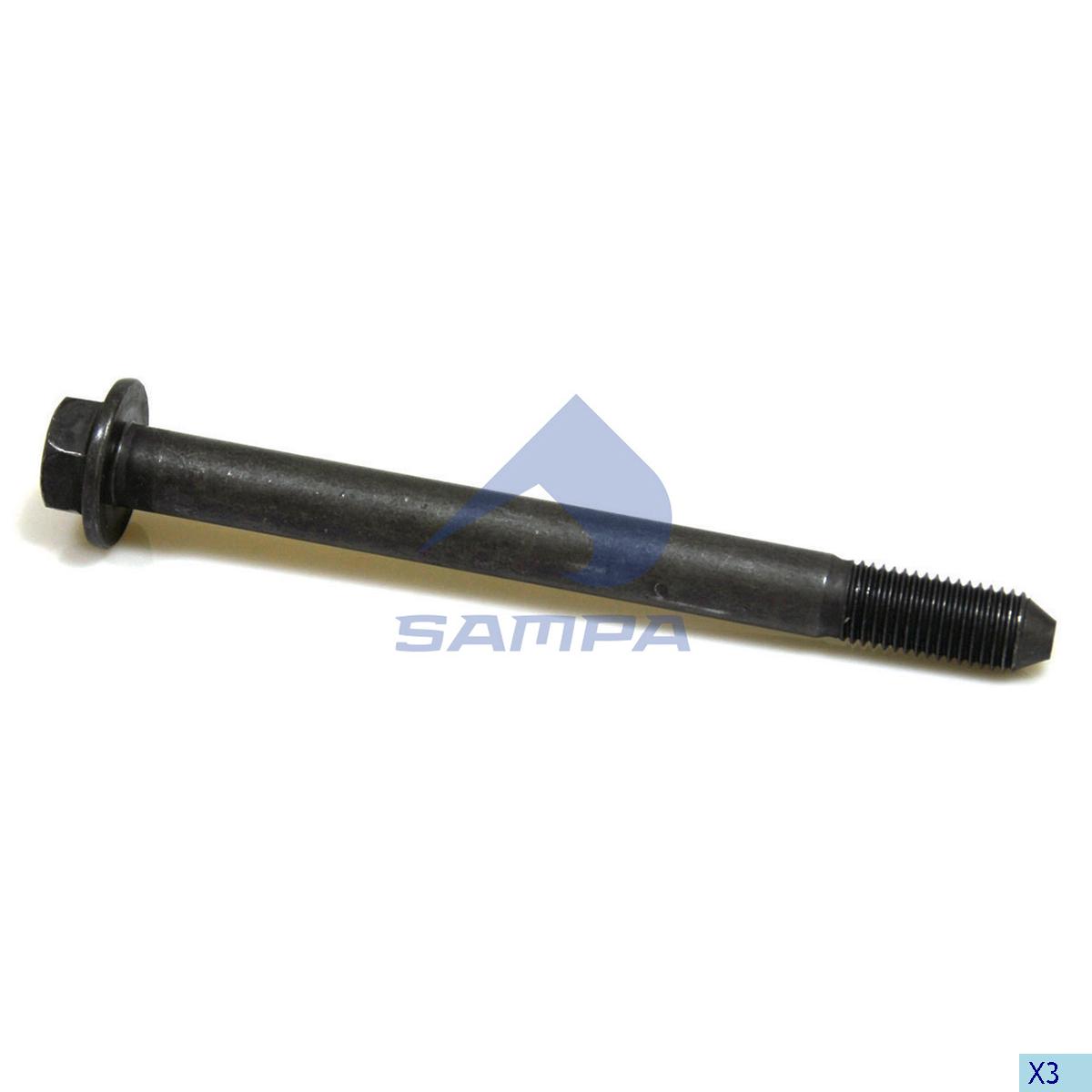 Болт М20*223*2,5 рессоры передней VOLVO 102.252 (SAMPA)