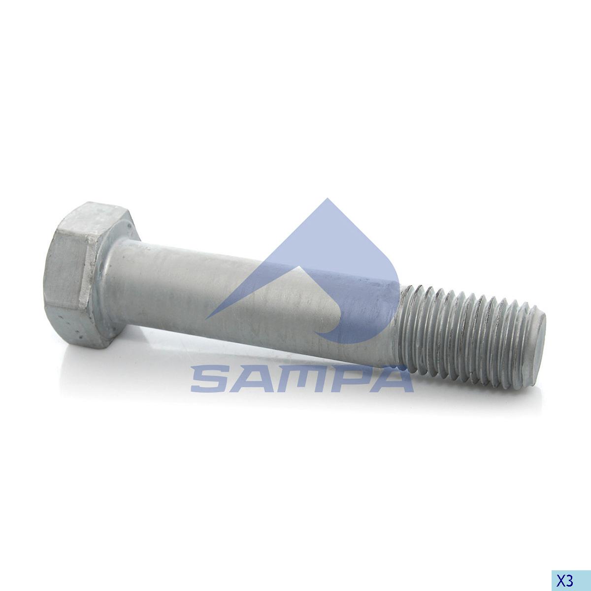 Болт М30*150*3,5 полурессоры прицепа BPW 102.642 (SAMPA)