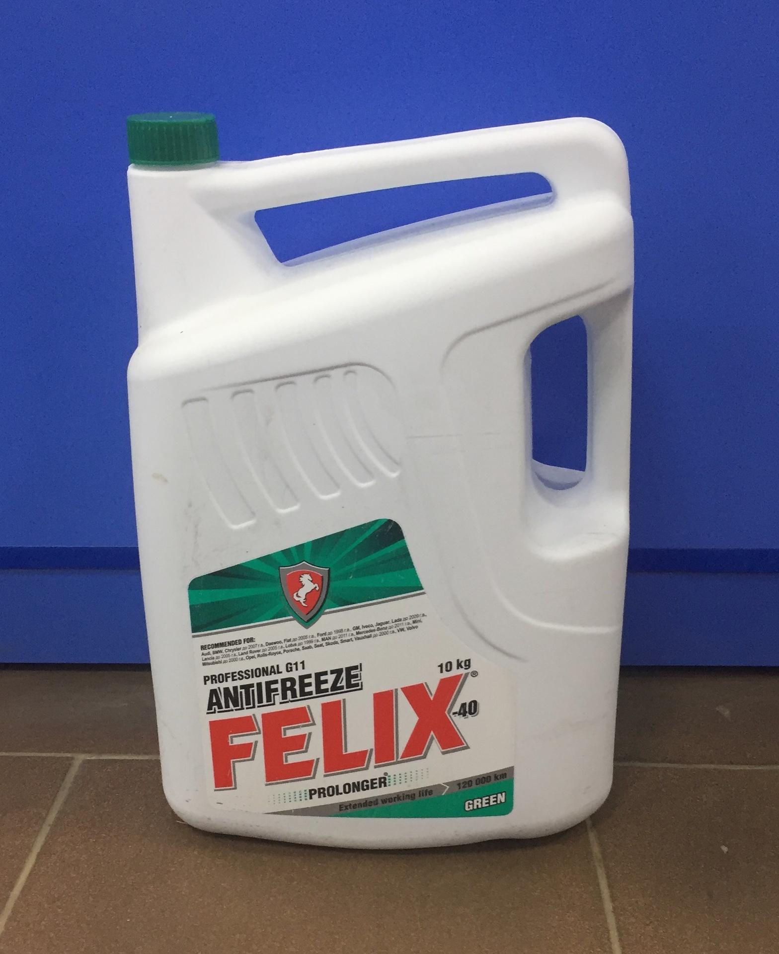 Антифриз FELIX PROLONGER-40 G11 зеленый 10кг ЧЗ