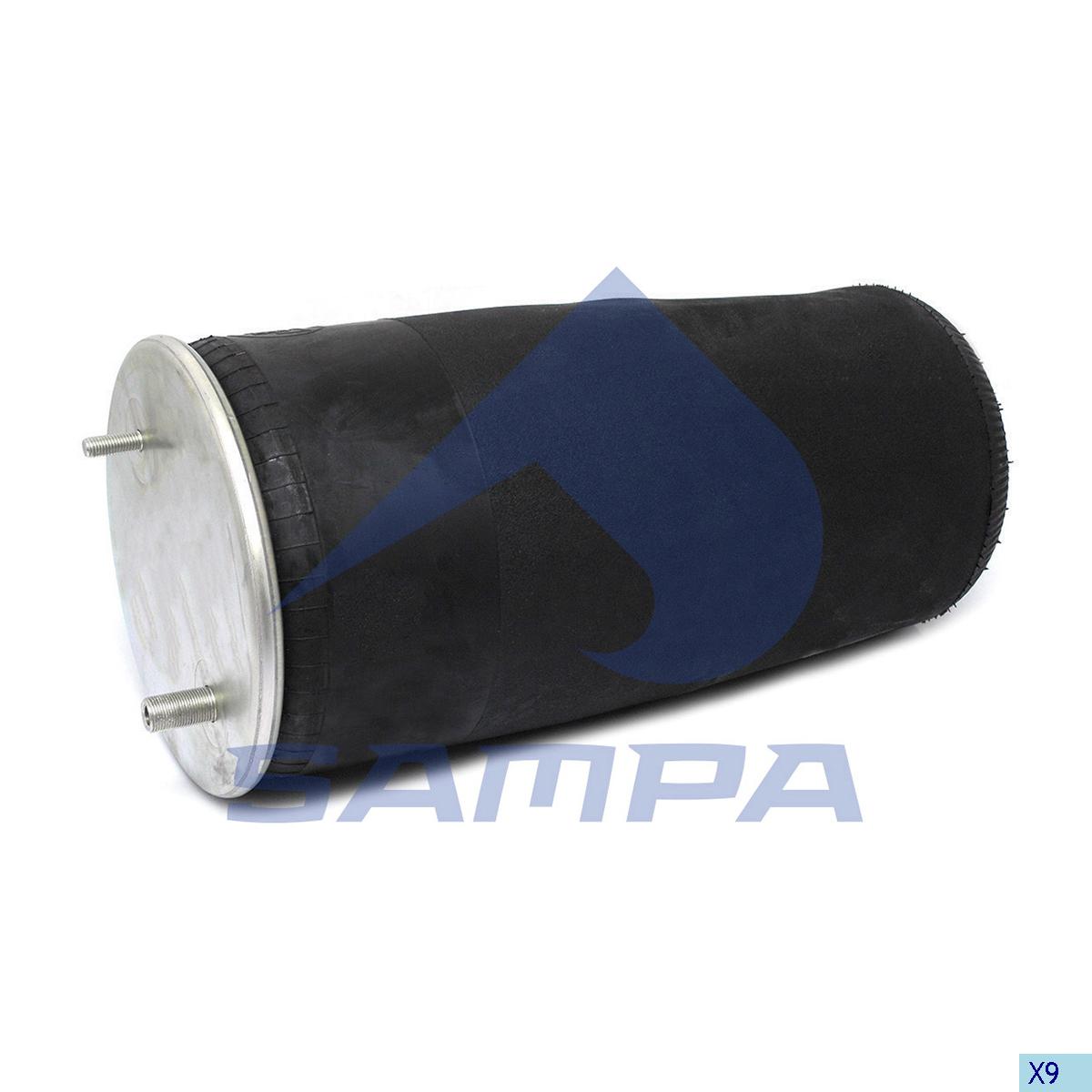 Пневмоподушка SP554963-KP прицепа BPW с пластиковым стаканом (SAMPA)